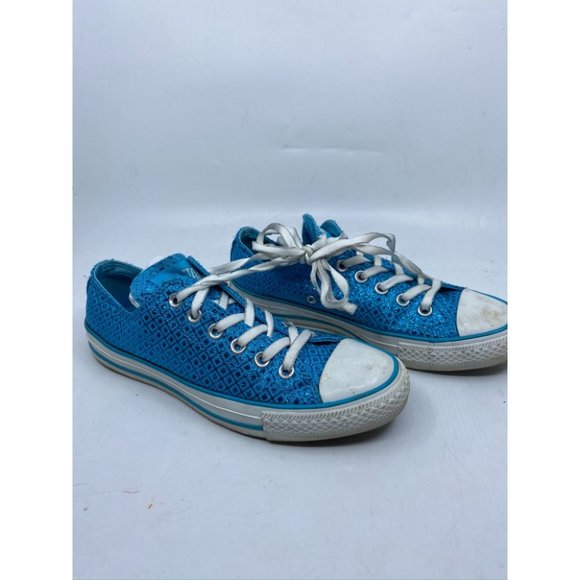 CONVERSE Sneakers White Blue Women's Size 6 - Picture 3 of 6
